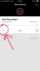 Button for Emailing Recording