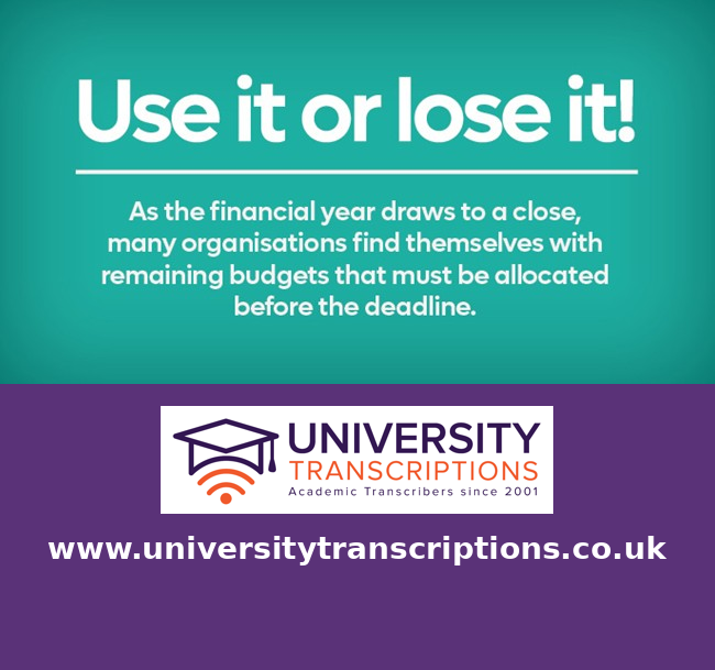 spend your budget with University Transcriptions